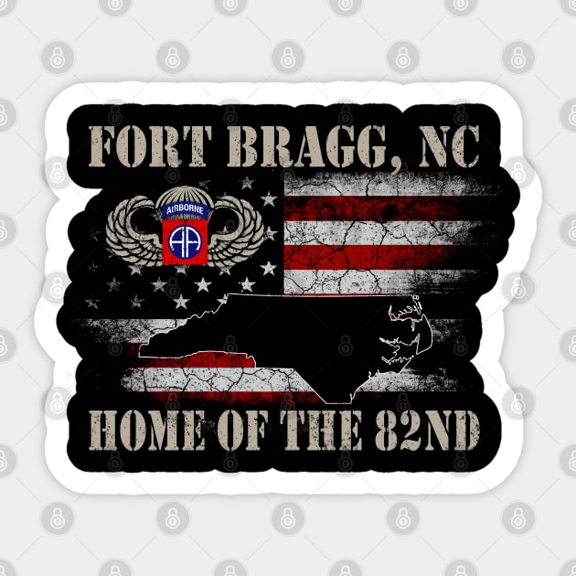 US Army 82nd Airborne Division Paratrooper Ft Bragg, NC Home Of The 82nd Sticker by floridadori